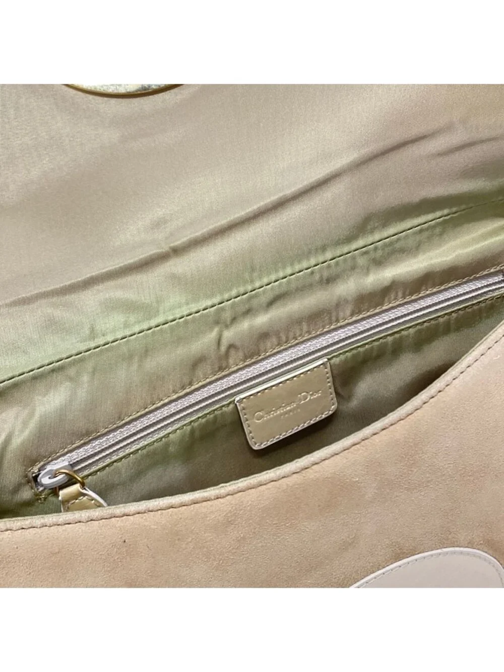 Dior Shoulder Bag Maris Pearl Beige Leather